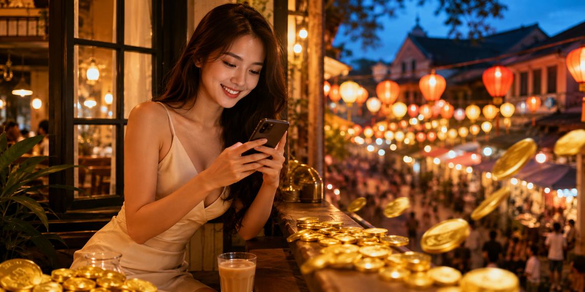 Người dùng Việt Nam đăng ký tài khoản cá cược trực tuyến tại quán cà phê Đà Lạt