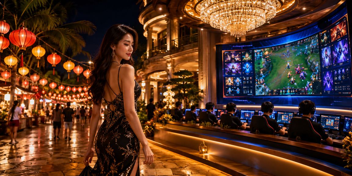 Người chơi esports tại Phú Quốc theo dõi kèo VALORANT và CS2 ở chợ đêm